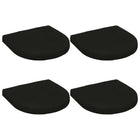 Zitkussens 4 stuks 45x45x5 cm zwart polyester