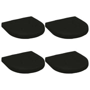 Zitkussens 4 stuks 45x45x5 cm zwart polyester