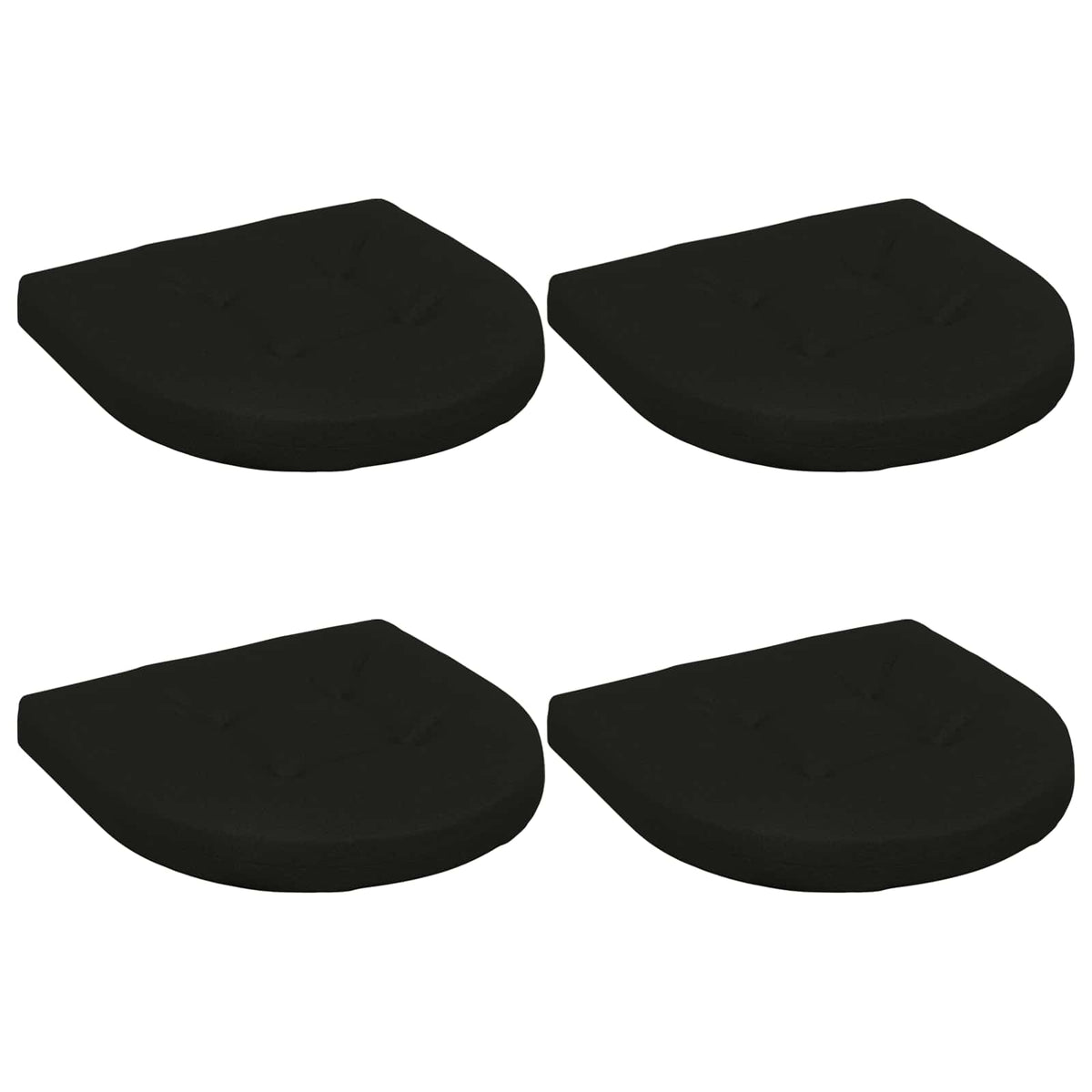 4-Piece Zitkussens 4 st 100% Polyester Zwart 45 x 45 x 5 cm