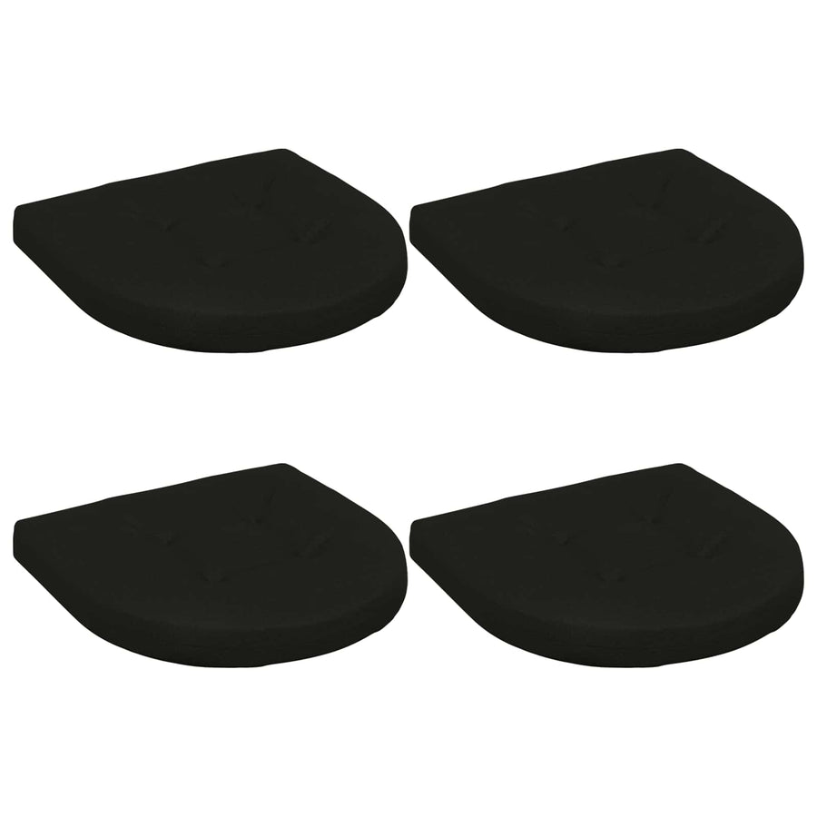 4-Piece Zitkussens 4 st 100% Polyester Zwart 45 x 45 x 5 cm