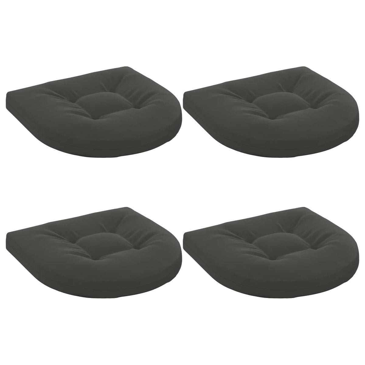 4-Piece Zitkussens 4 st 100% Polyester Antraciet 45 x 45 x 5 cm