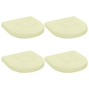 Zitkussens 4 stuks polyester crèmekleurig