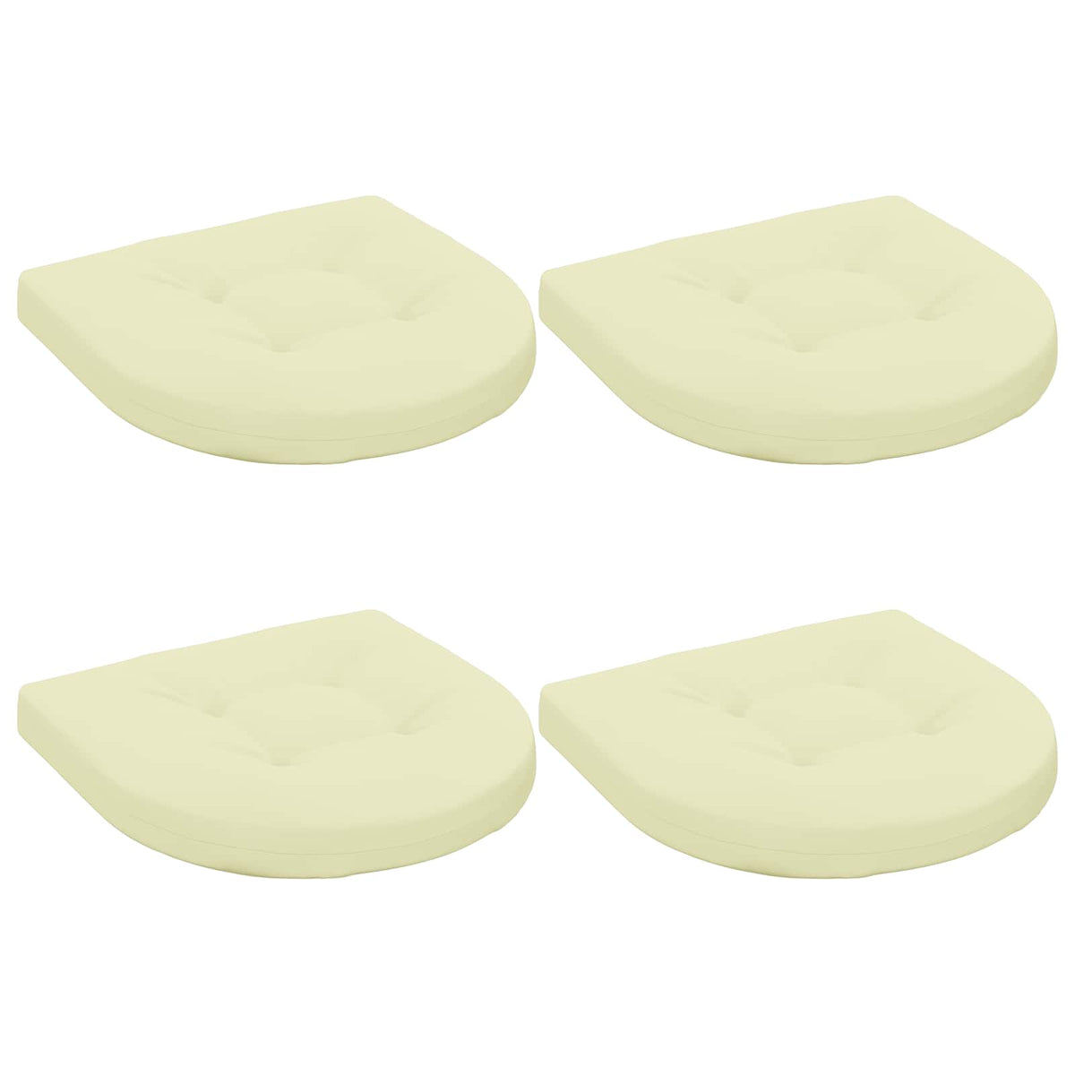 4-Piece Zitkussens 4 st 100% Polyester Crèmekleurig