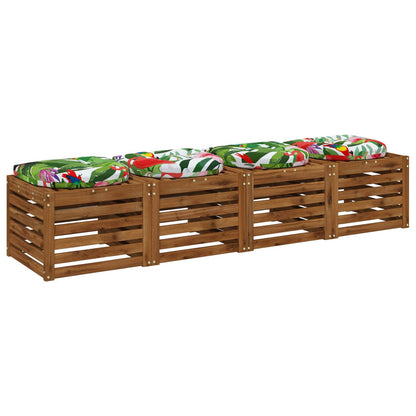 4-Piece Zitkussens 4 st 100% Polyester Meerkleurig