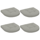 Zitkussens 4 stuks grijs 45x45x5 cm
