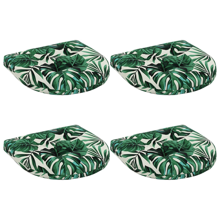 4-Piece Zitkussens 4 st 100% Polyester Bladpatroon