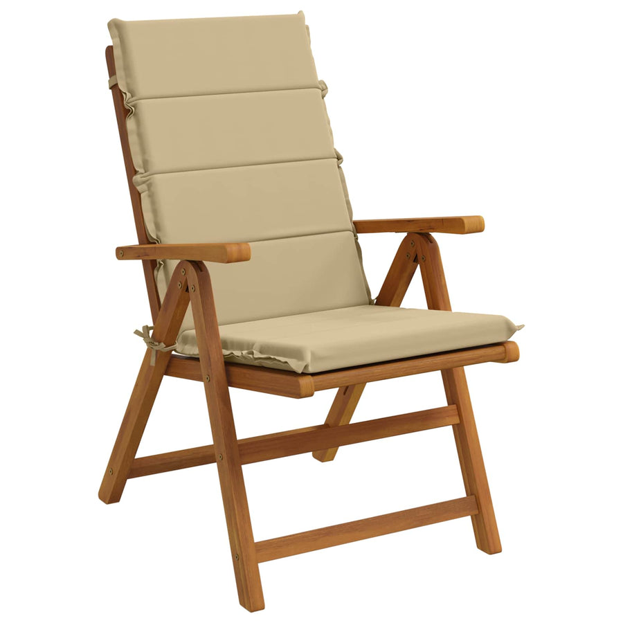 Kussen voor stoel met hoge rug GEMERT 4 st 100% Polyester Beige