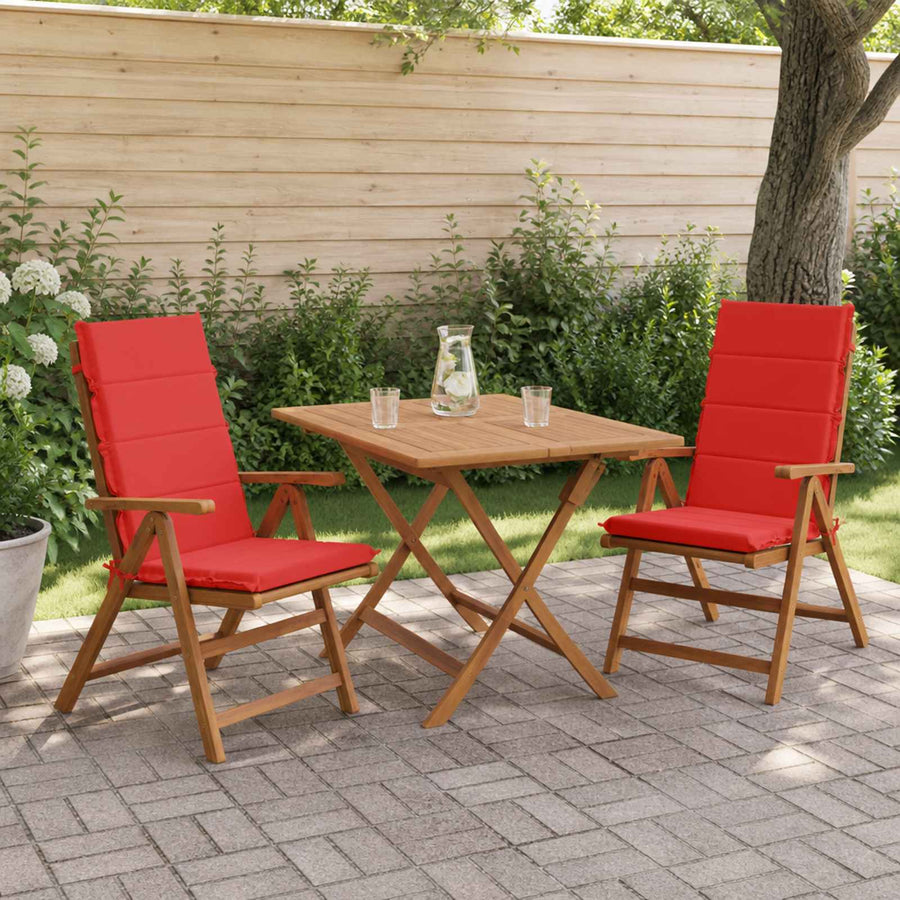 Kussen voor stoel met hoge rug GEMERT 2 st 100% Polyester Rood