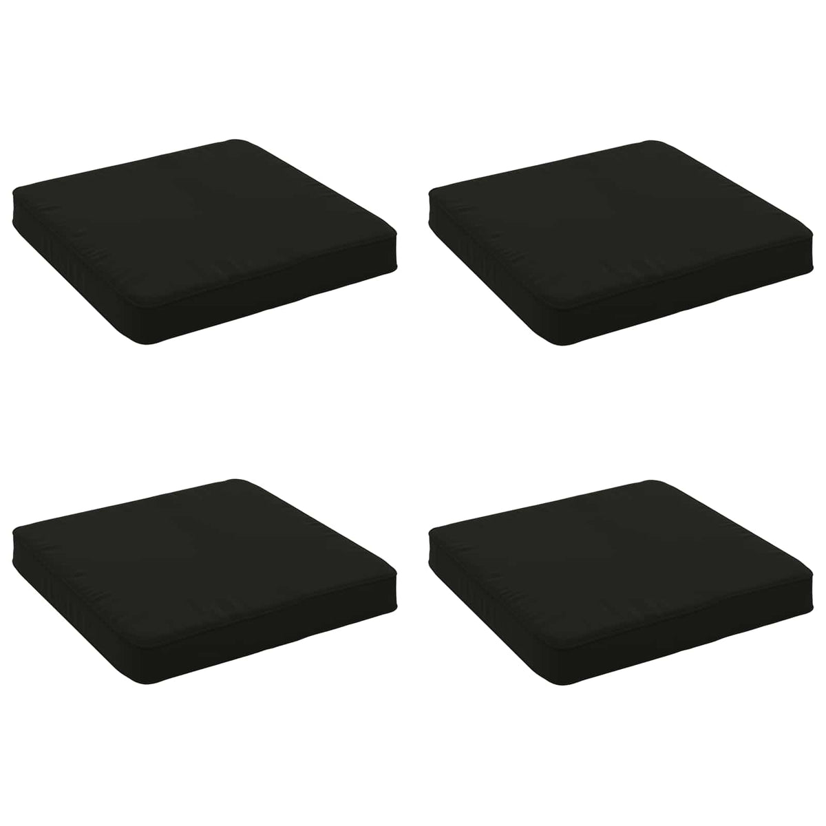 4-Piece Zitkussens VUGHT 4 pcs 100% Polyester Zwart