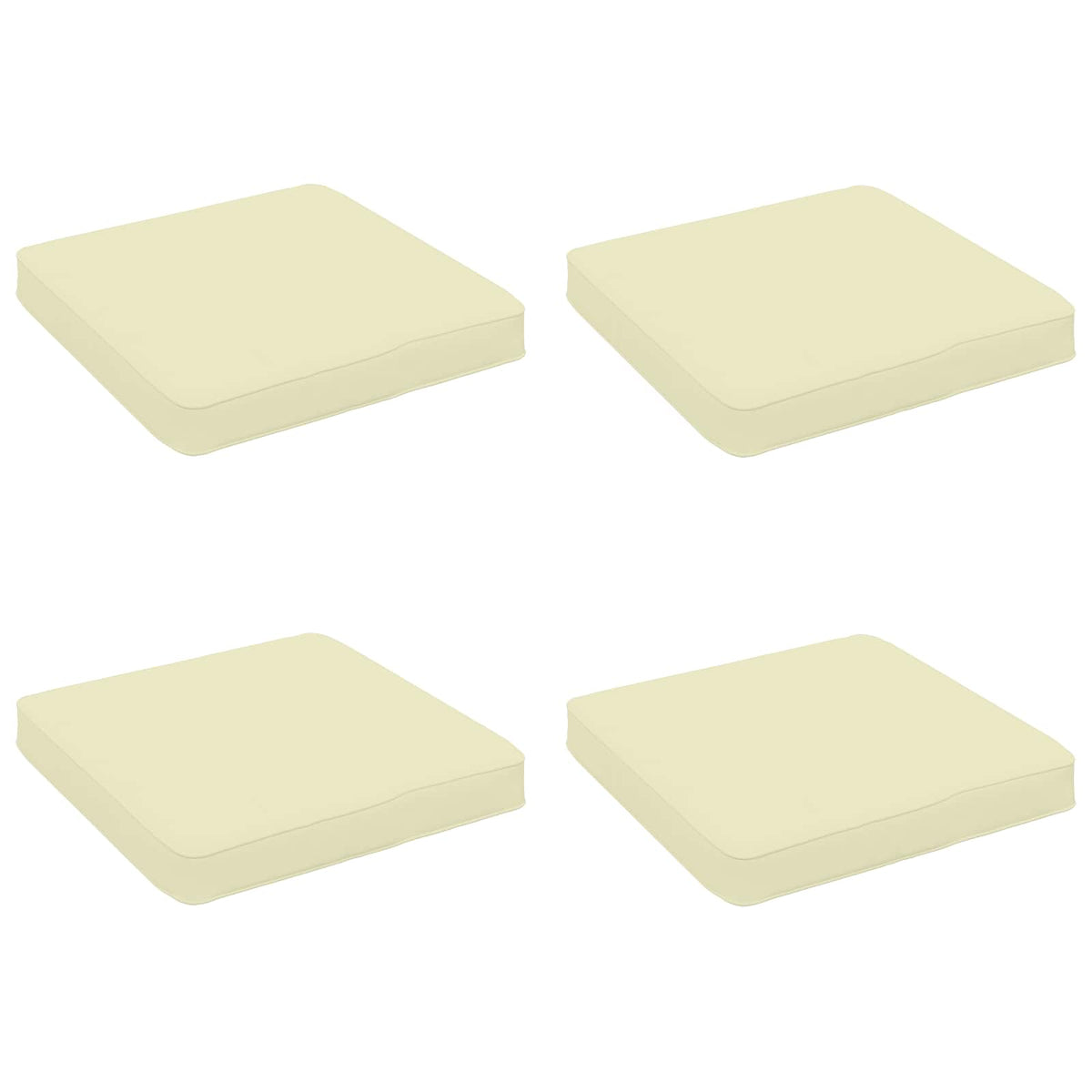 4-Piece Zitkussens VUGHT 4 pcs 100% Polyester Crèmekleurig