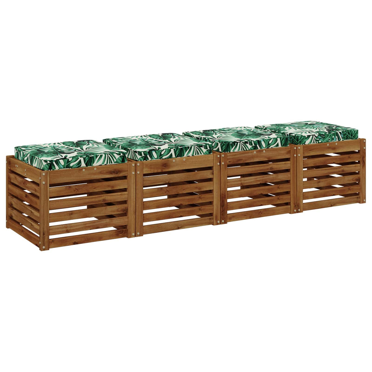 4-Piece Zitkussens VUGHT 4 pcs 100% Polyester Bladpatroon
