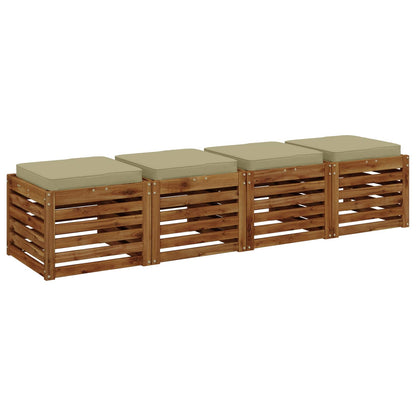 4-Piece Zitkussens VUGHT 4 pcs 100% Polyester Lichtgroen