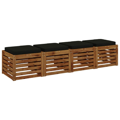 4-Piece Zitkussens VUGHT 4 pcs 100% Polyester Zwart