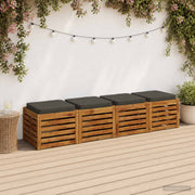 Zitkussens 4 stuks antraciet 100% polyester