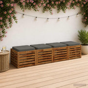 Zitkussens 4 stuks grijs polyester