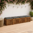 Zitkussens 4 stuks grijs 100% polyester