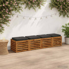 Zitkussens set van 4 polyester antraciet