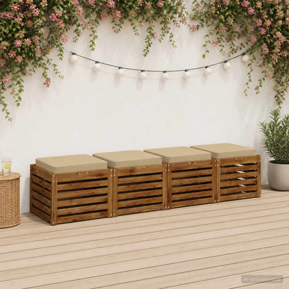 4-Piece Zitkussens VUGHT 4 pcs 100% Polyester Beige