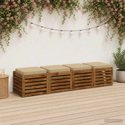 Zitkussens 4 stuks beige polyester