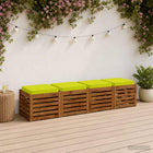 Zitkussens helder groen 4 stuks polyester