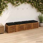 Zitkussens zwart 4 stuks polyester