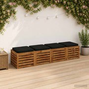 Zitkussens zwart 4 stuks polyester