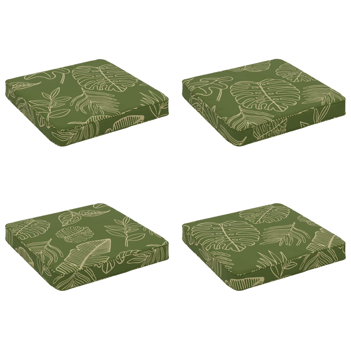 4-Piece Zitkussens VUGHT 4 pcs 100% Polyester Bladontwerp