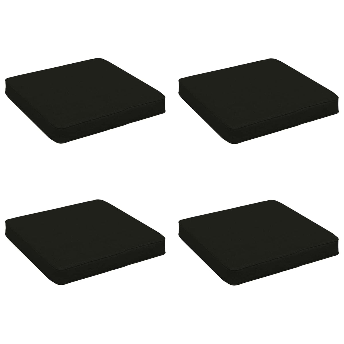 4-Piece Zitkussens VUGHT 4 pcs 100% Polyester Zwart