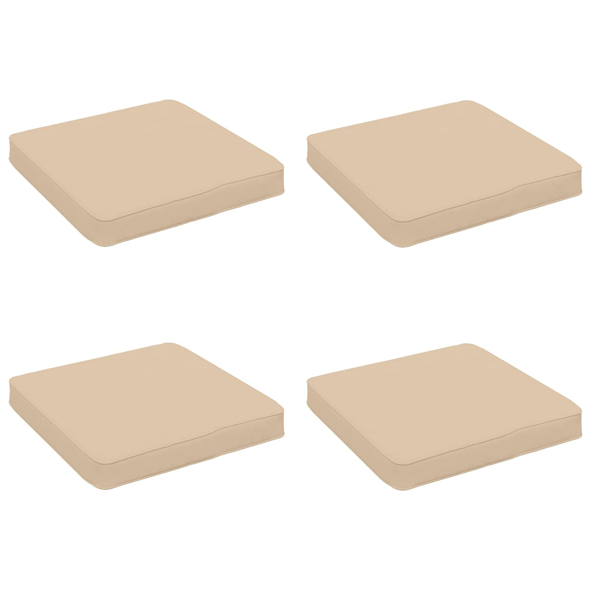 4-Piece Zitkussens VUGHT 4 pcs 100% Polyester Crèmekleurig
