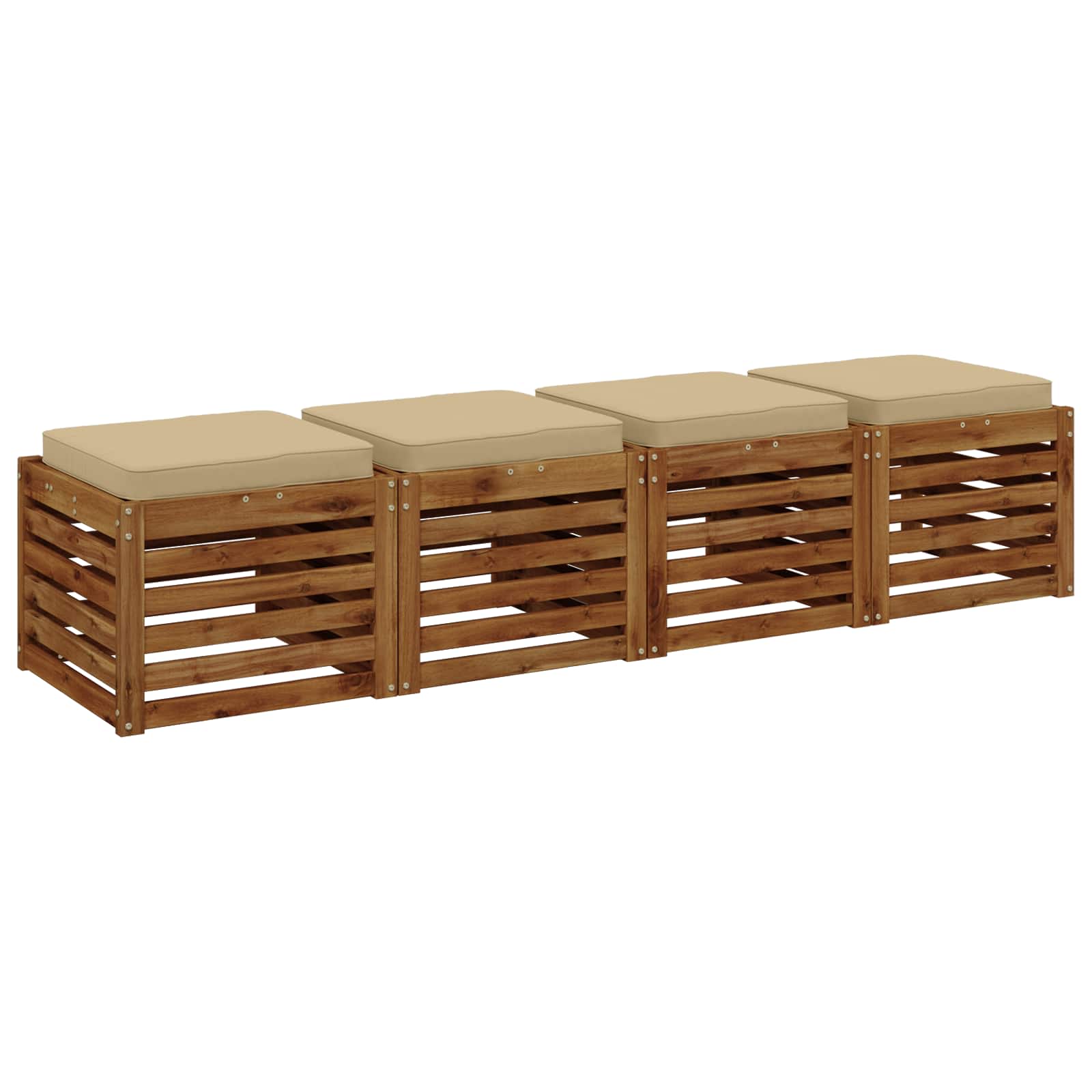 4-Piece Zitkussens VUGHT 4 pcs 100% Polyester Beige