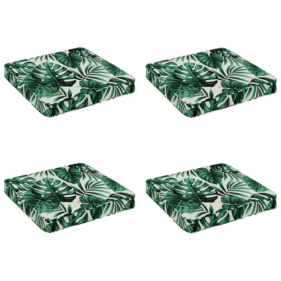 4-Piece Zitkussens VUGHT 4 pcs 100% Polyester Bladpatroon