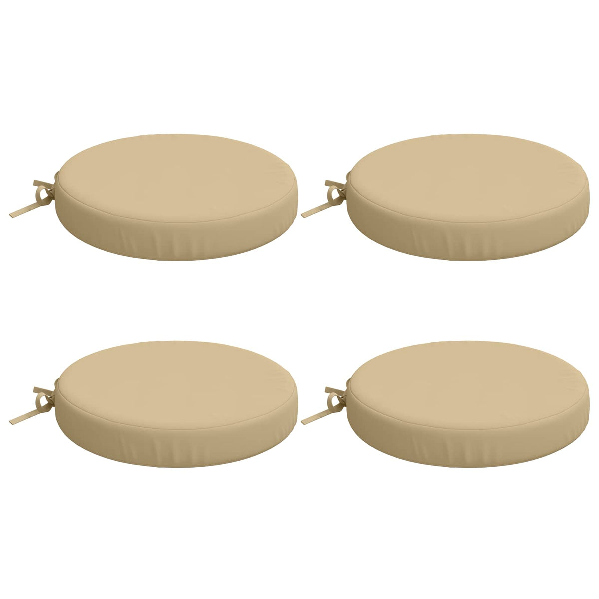 4-Piece Zitkussens SOEST 4 st 100% Polyester Beige Ø 35 x 7 cm