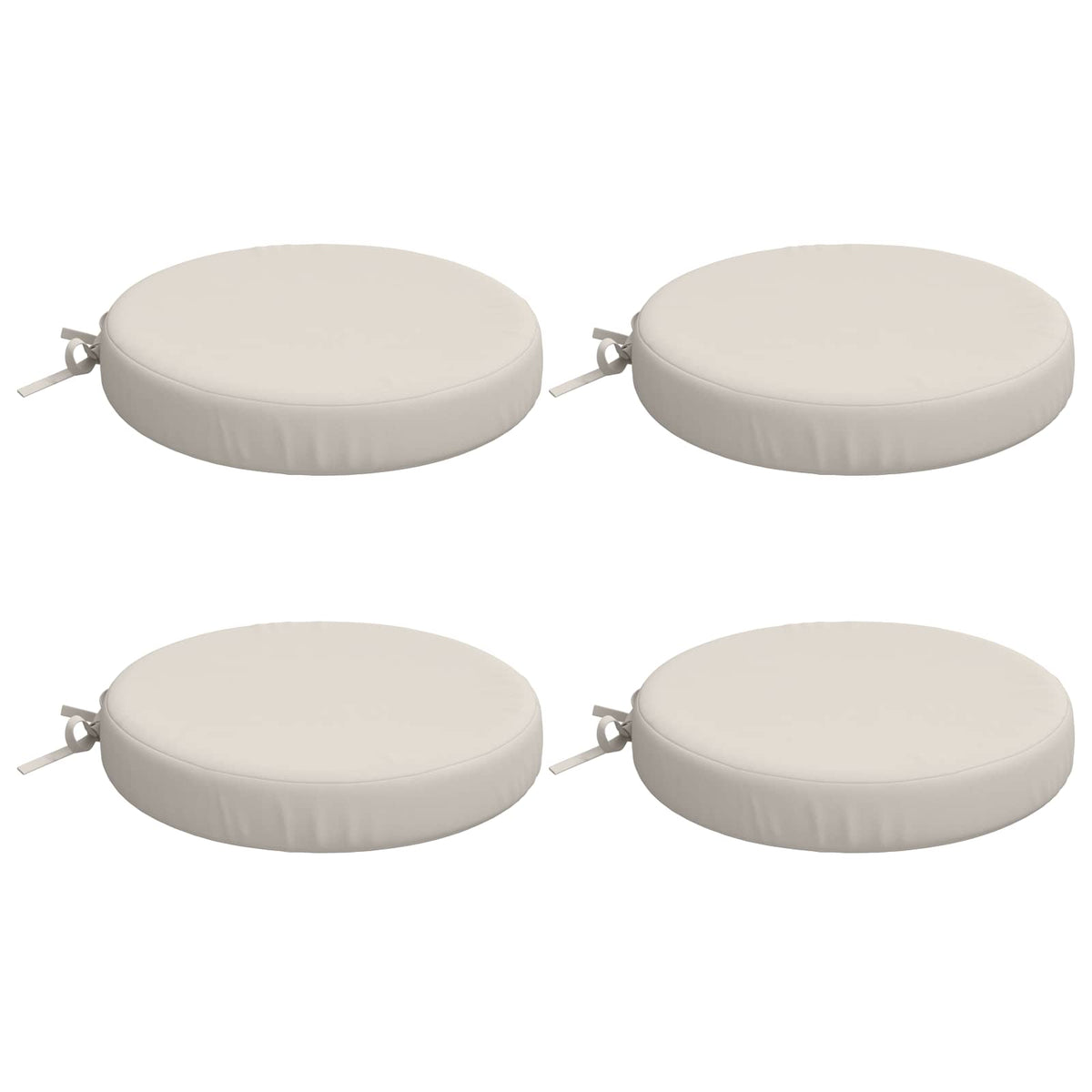 4-Piece Zitkussens SOEST 4 st 100% Polyester Wit Ø 40 x 7 cm
