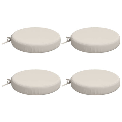 4-Piece Zitkussens SOEST 4 st 100% Polyester Wit Ø 40 x 7 cm