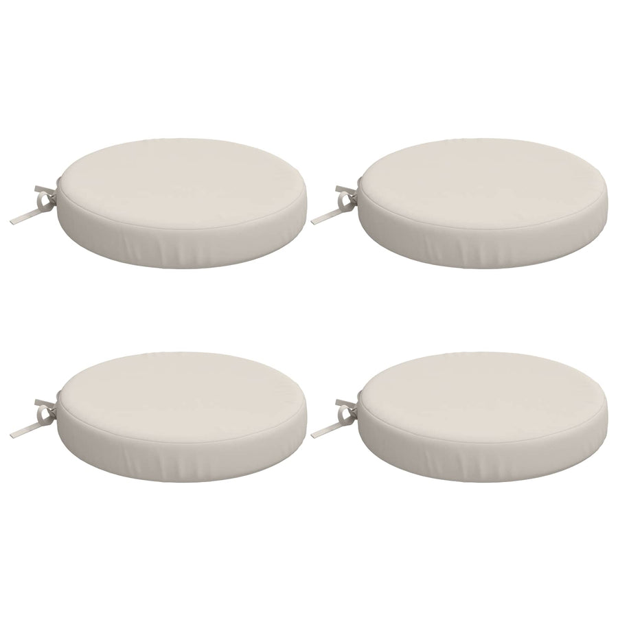 4-Piece Zitkussens SOEST 4 st 100% Polyester Wit Ø 40 x 7 cm