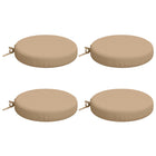 Zitkussens rond zand 4 st Ø 40x7 cm polyester