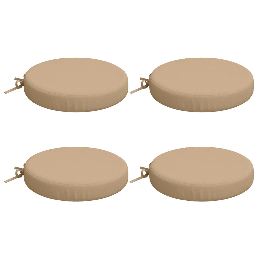 4-Piece Zitkussens SOEST 4 st 100% Polyester Zand Ø 40 x 7 cm