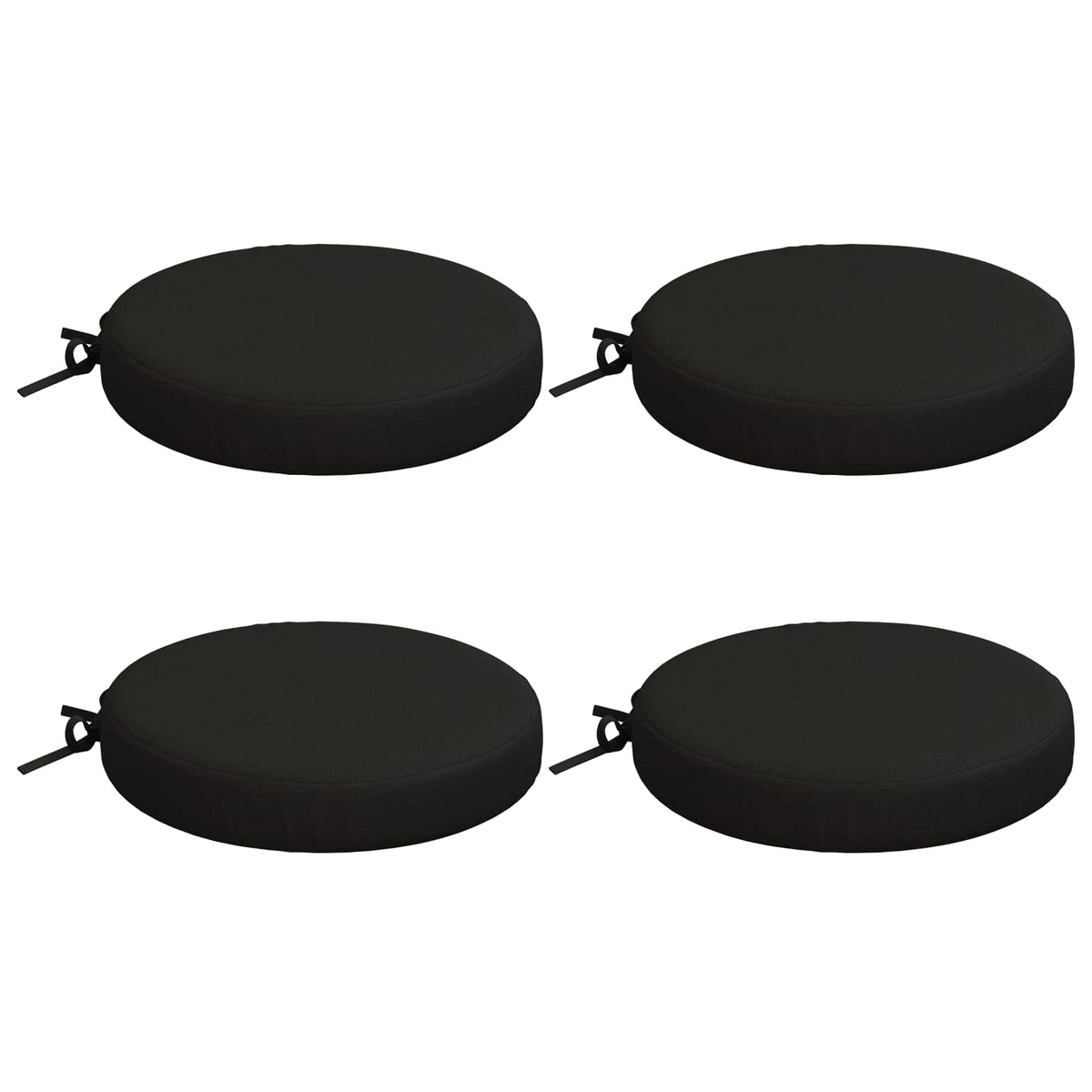 4-Piece Zitkussens SOEST 4 st 100% Polyester Zwart Ø 40 x 7 cm