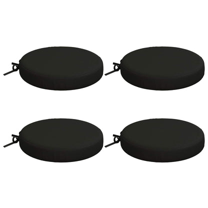 4-Piece Zitkussens SOEST 4 st 100% Polyester Zwart Ø 40 x 7 cm