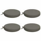 Zitkussens rond grijs Ø 40x7 cm set van 4