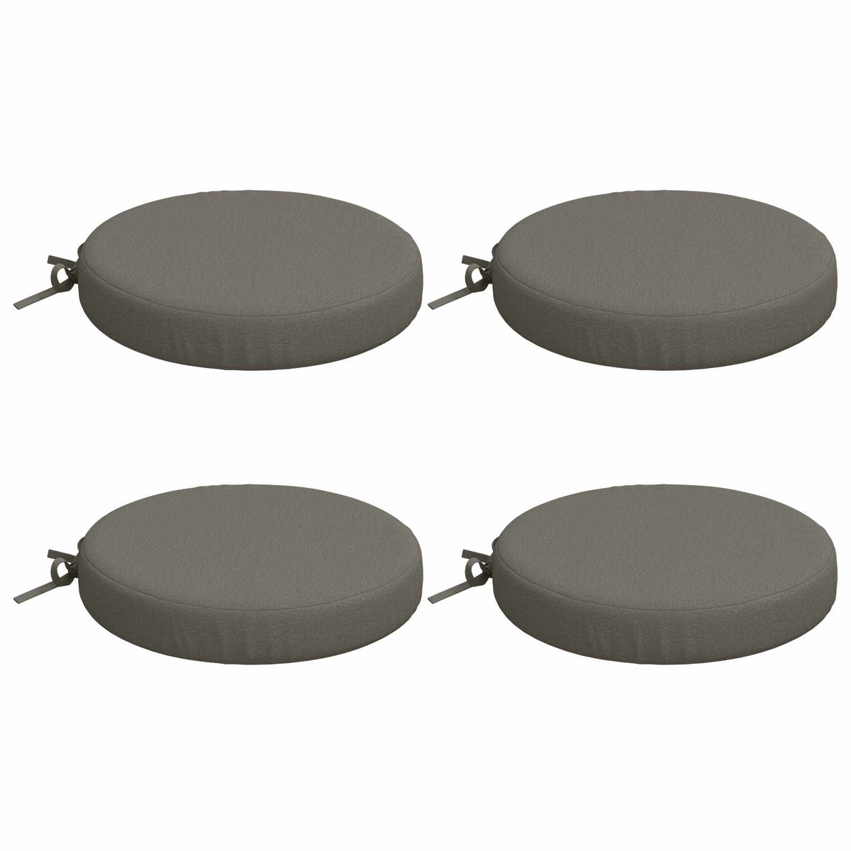 4-Piece Zitkussens SOEST 4 st 100% Polyester Grijs Ø 40 x 7 cm
