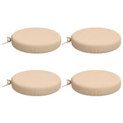 Zitkussens rond 4 st crèmekleurig polyester