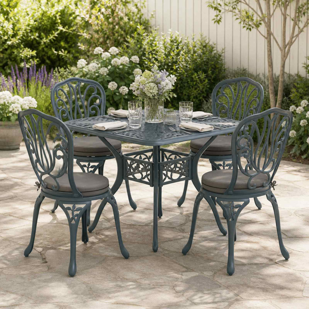 4-Piece Zitkussens SOEST 4 st 100% Polyester Antraciet