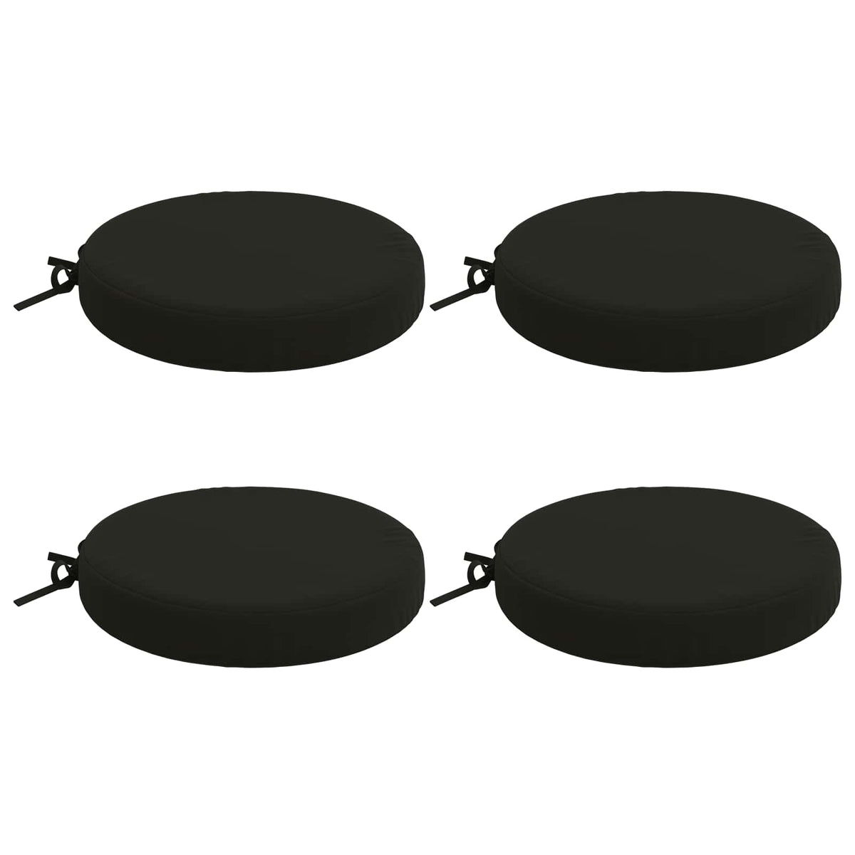 4-Piece Zitkussens SOEST 4 st 100% Polyester Zwart Ø 40 x 7 cm