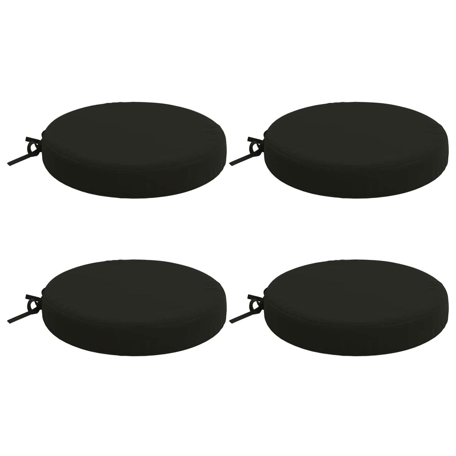 4-Piece Zitkussens SOEST 4 st 100% Polyester Zwart Ø 40 x 7 cm
