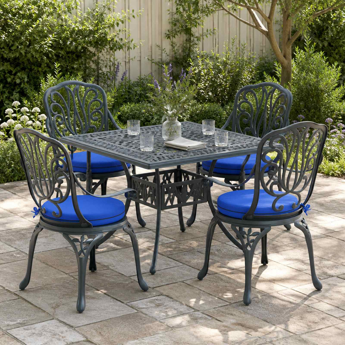 4-Piece Zitkussens SOEST 4 st 100% Polyester Koninklijk Blauw