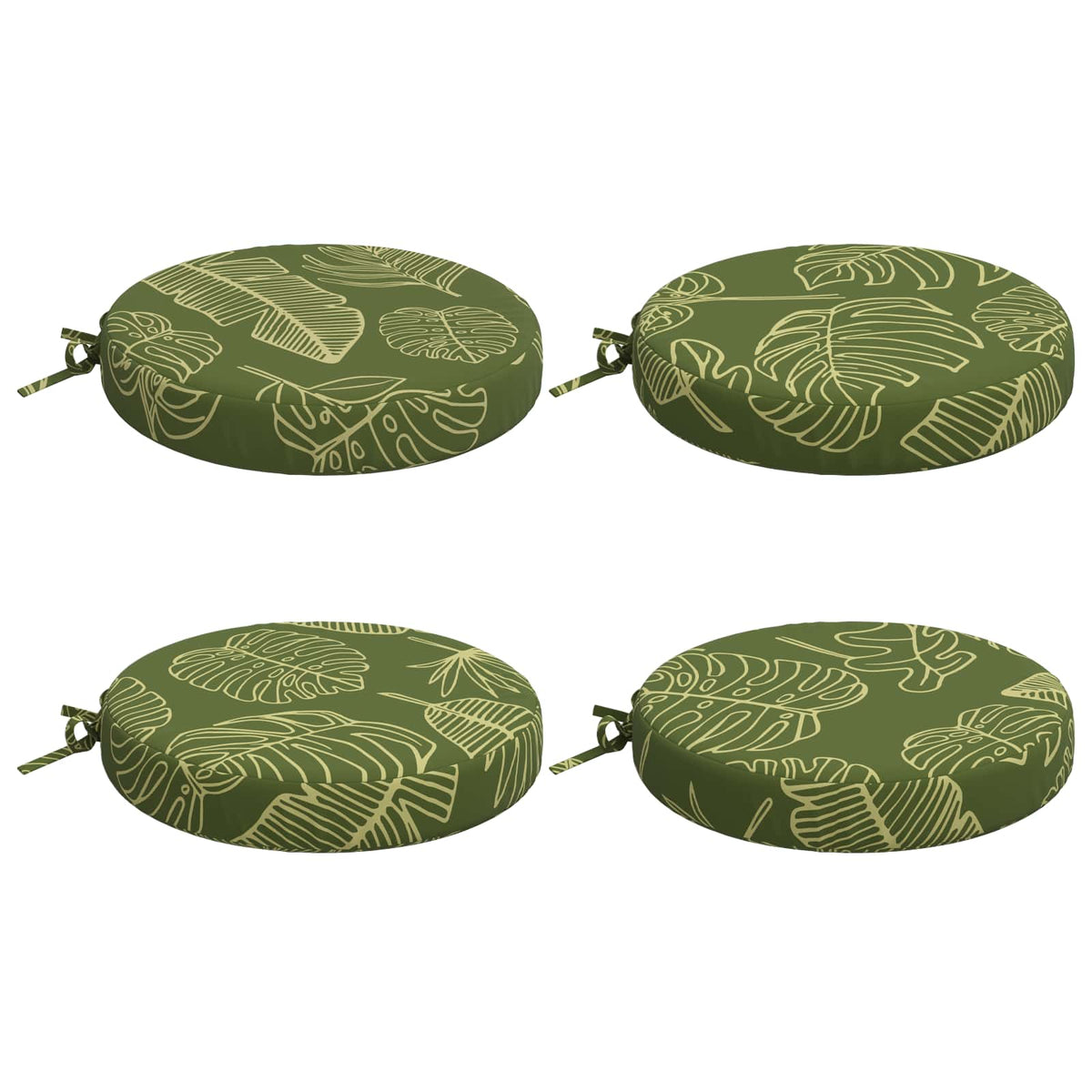 4-Piece Zitkussens SOEST 4 st 100% Polyester Bladontwerp