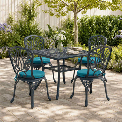 4-Piece Zitkussens SOEST 4 st 100% Polyester Turquoise