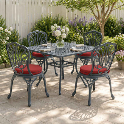 4-Piece Zitkussens SOEST 4 st 100% Polyester Wijnrood