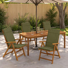 Hoogrugkussen set 6 stuks olijfgroen polyester